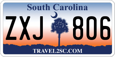 SC license plate ZXJ806