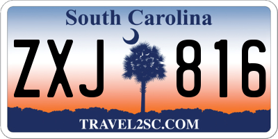 SC license plate ZXJ816