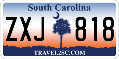 SC license plate ZXJ818
