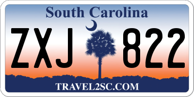 SC license plate ZXJ822