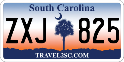 SC license plate ZXJ825