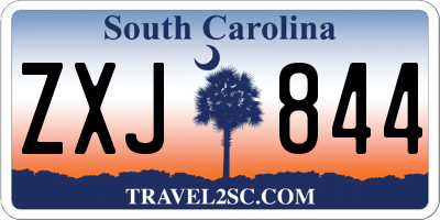 SC license plate ZXJ844