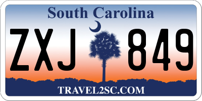 SC license plate ZXJ849