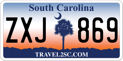 SC license plate ZXJ869