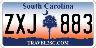 SC license plate ZXJ883