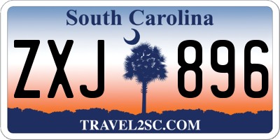 SC license plate ZXJ896