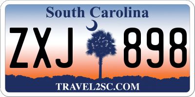 SC license plate ZXJ898