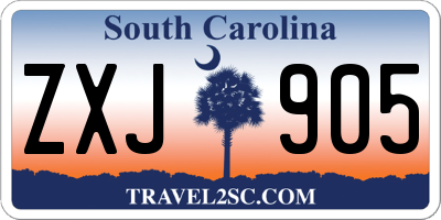 SC license plate ZXJ905
