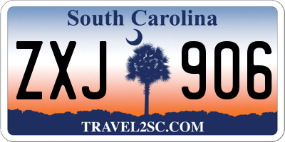 SC license plate ZXJ906