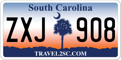 SC license plate ZXJ908