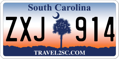 SC license plate ZXJ914