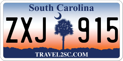 SC license plate ZXJ915