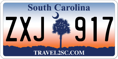 SC license plate ZXJ917