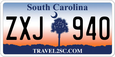 SC license plate ZXJ940
