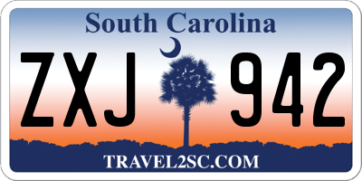 SC license plate ZXJ942