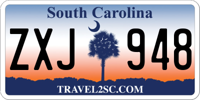 SC license plate ZXJ948