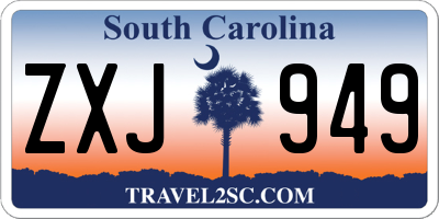 SC license plate ZXJ949