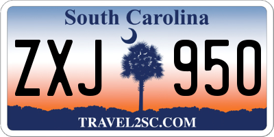 SC license plate ZXJ950
