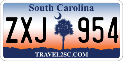 SC license plate ZXJ954