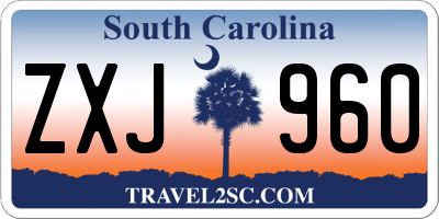 SC license plate ZXJ960