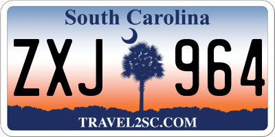 SC license plate ZXJ964