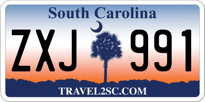 SC license plate ZXJ991