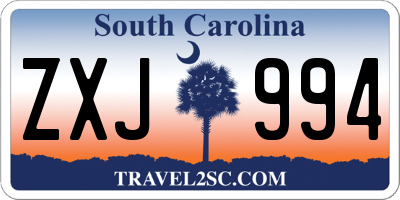 SC license plate ZXJ994
