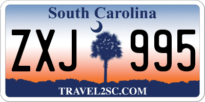 SC license plate ZXJ995