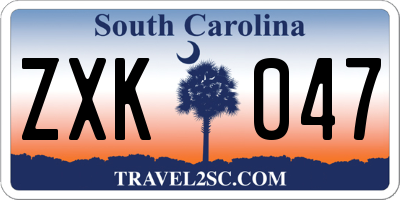 SC license plate ZXK047