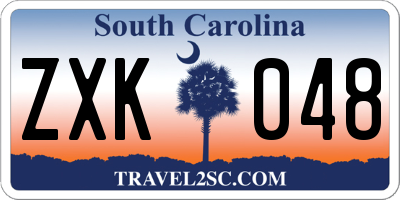 SC license plate ZXK048