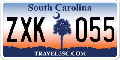 SC license plate ZXK055
