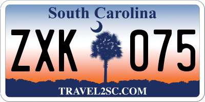 SC license plate ZXK075