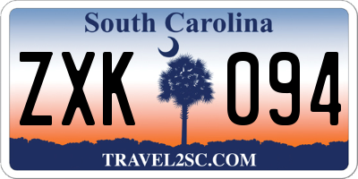 SC license plate ZXK094
