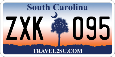 SC license plate ZXK095