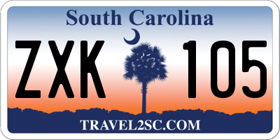 SC license plate ZXK105