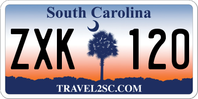 SC license plate ZXK120