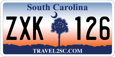 SC license plate ZXK126