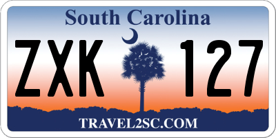 SC license plate ZXK127