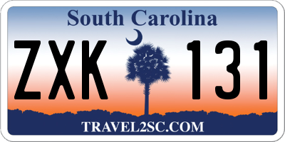 SC license plate ZXK131