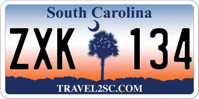 SC license plate ZXK134