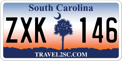 SC license plate ZXK146