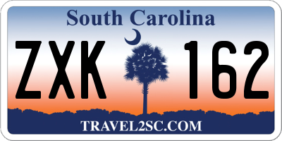 SC license plate ZXK162