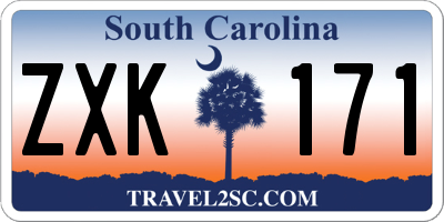 SC license plate ZXK171