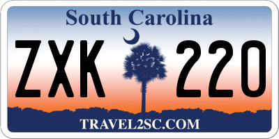 SC license plate ZXK220