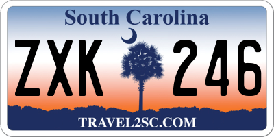 SC license plate ZXK246