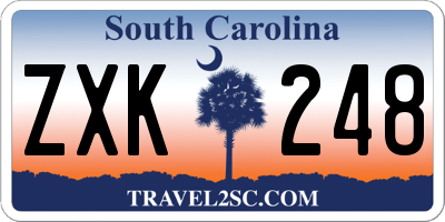 SC license plate ZXK248