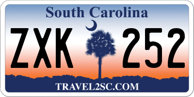 SC license plate ZXK252