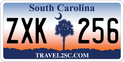 SC license plate ZXK256