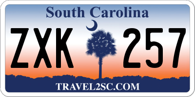 SC license plate ZXK257