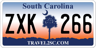 SC license plate ZXK266
